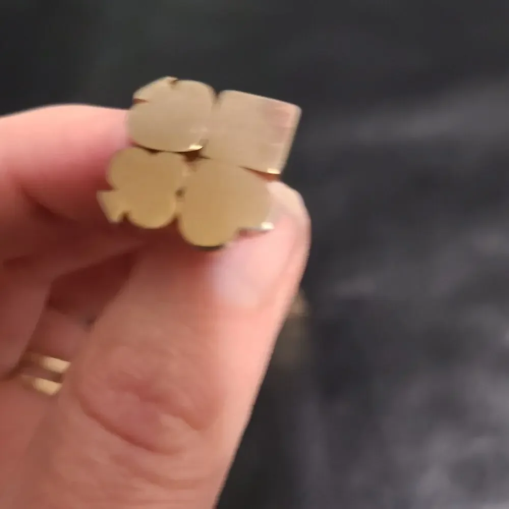 Vintage seventies Swank gold tone cuff links with card suit symbols